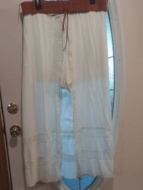 No Boundaries White High Low Boho Skirt/Skirt